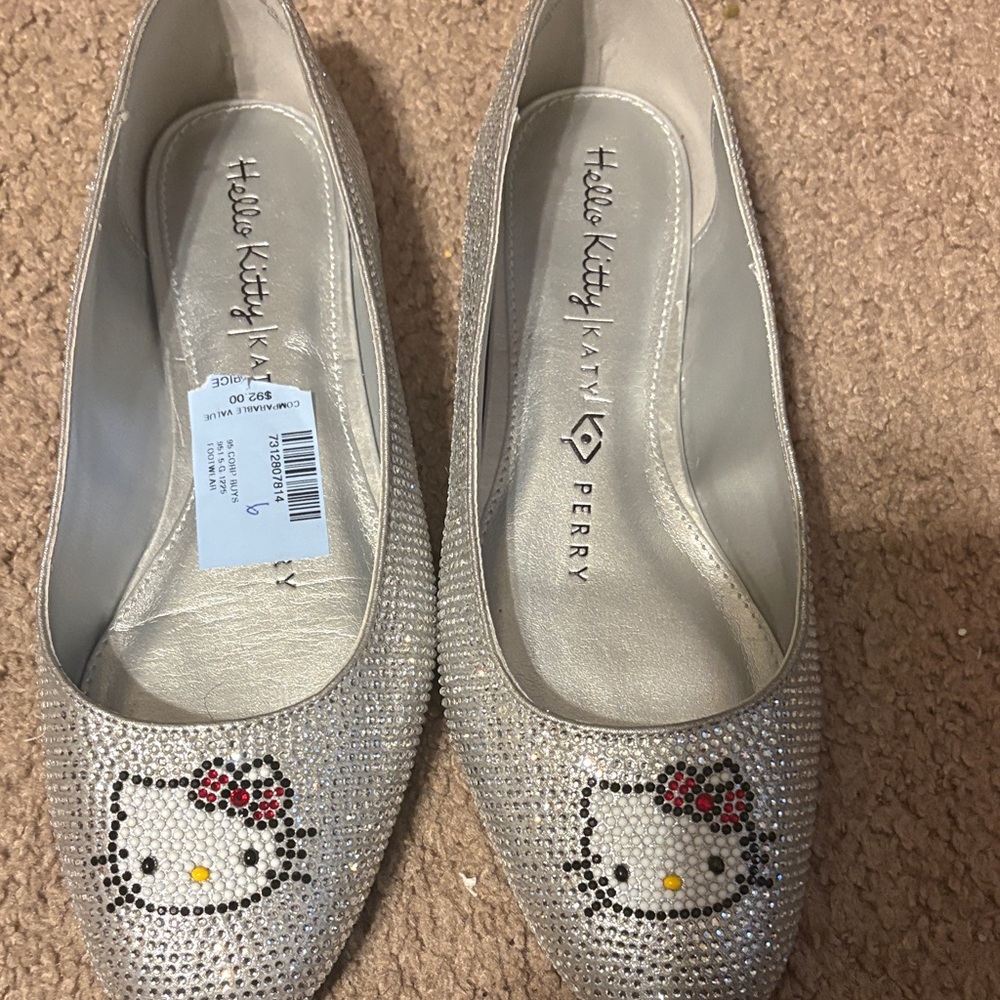 Katy Perry Collections Silver Hello Kitty Flats